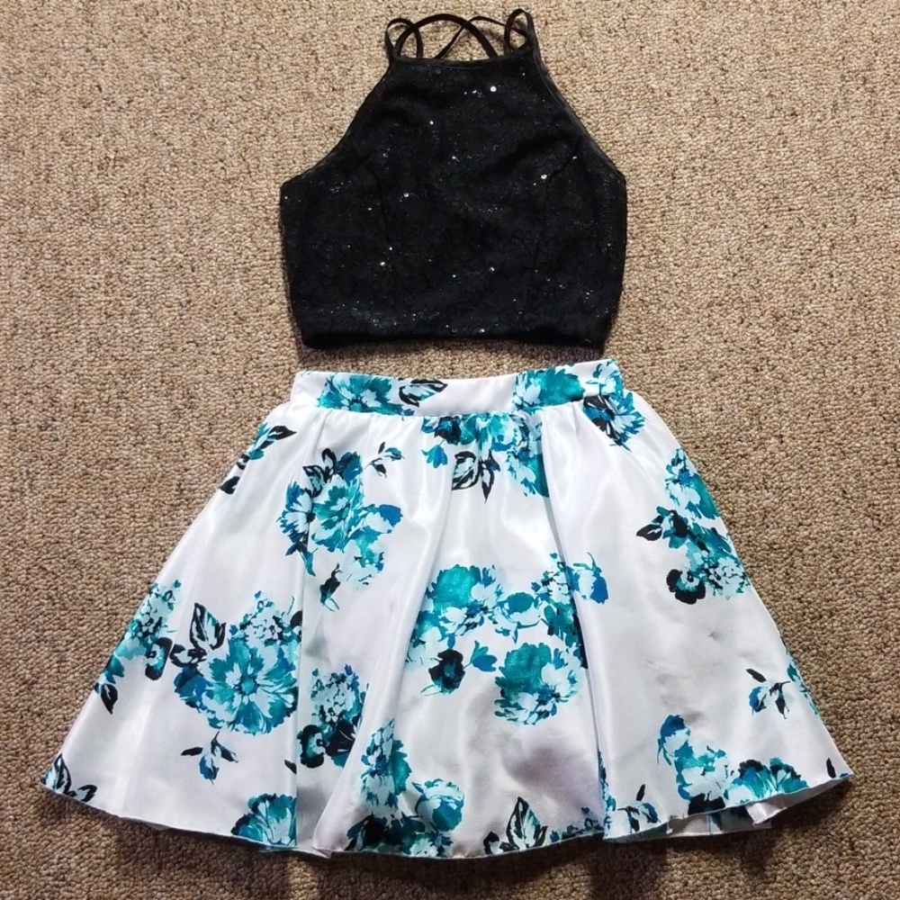 Speechless Crop Top/Skirt
